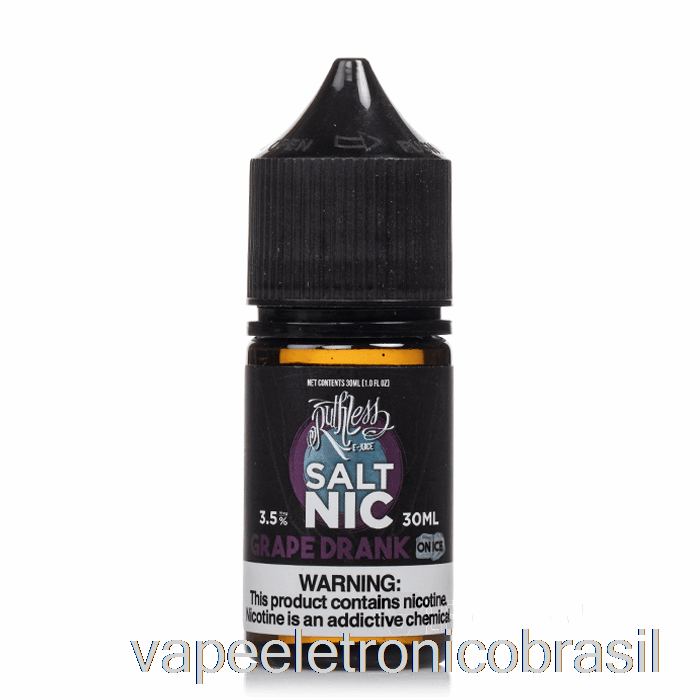 Vape Recarregável Uva Bebida No Gelo - Sal Implacável - 30ml 35mg